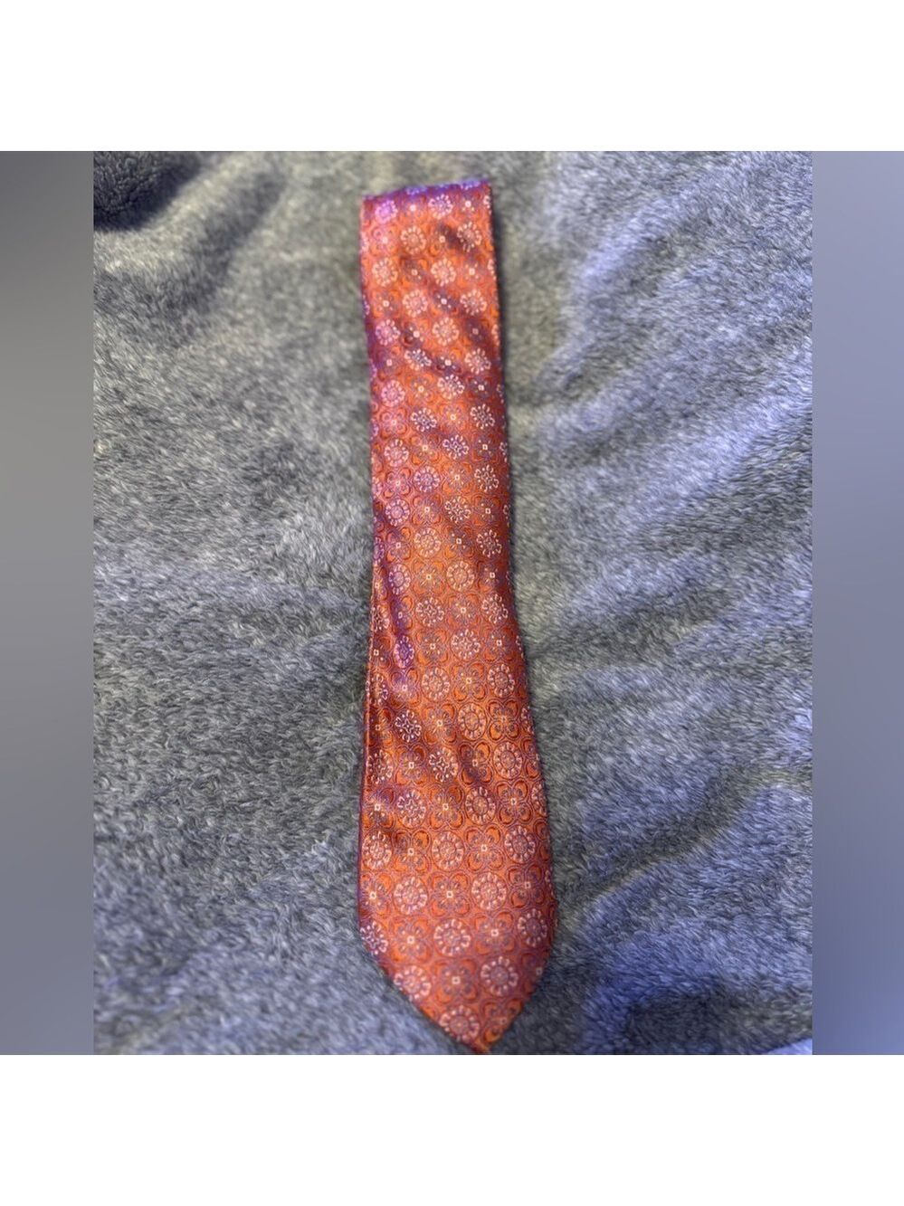 XMI Platinum 100% Silk Orange Tie
